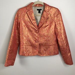 JCrew Collection Brocade Metallic Blazer Silk 0478